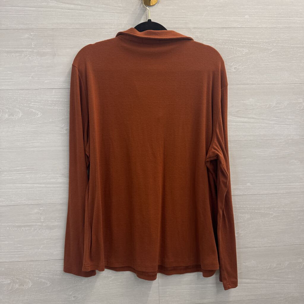TicTicMiss Burnt Orange Long Sleeve Top XXL