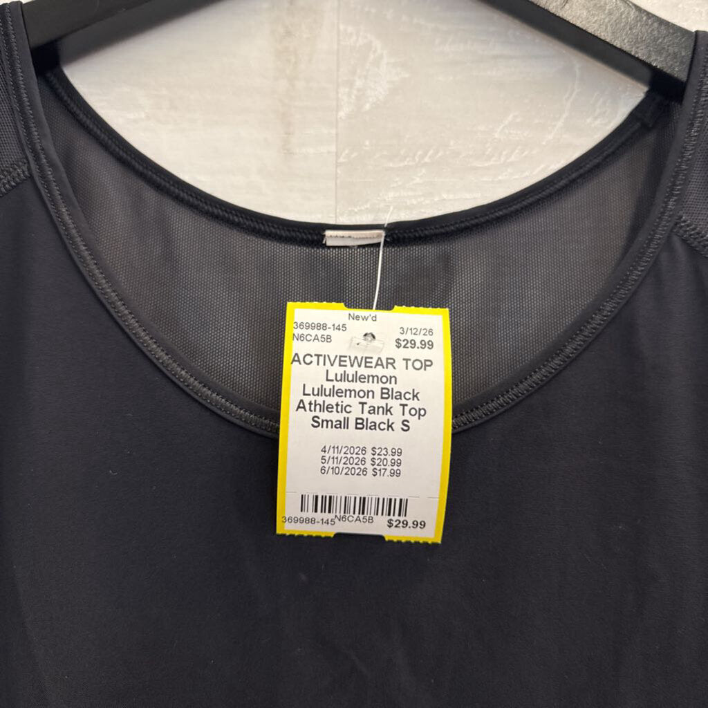 Lululemon Black Athletic Tank Top Small