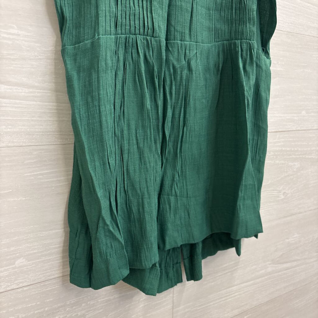 Maeve Green Button Front Sleeveless Top Medium