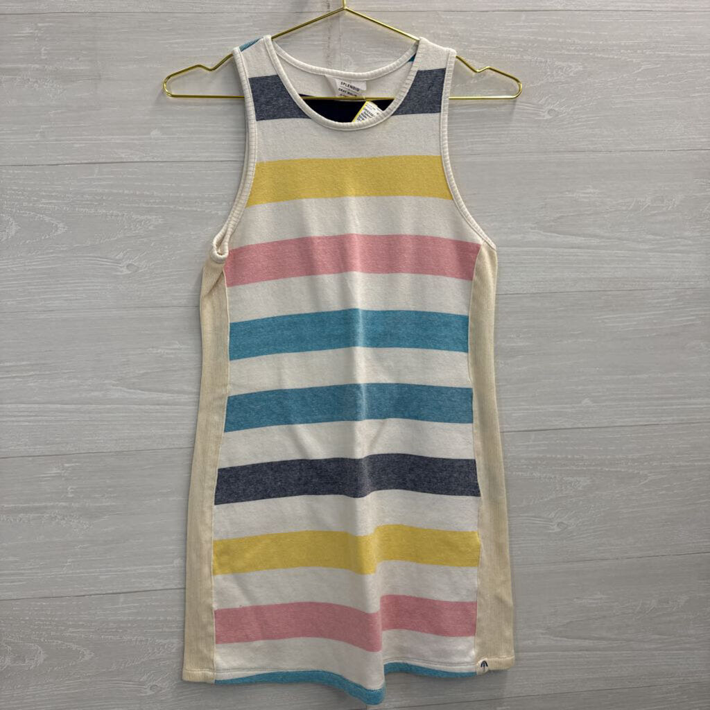 Splendid x Gray Malin White/ Multi Striped Sleeveless Dress Extra Small