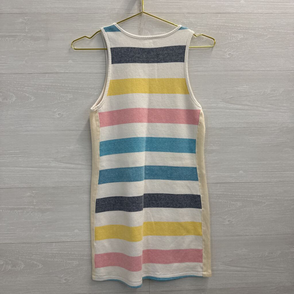 Splendid x Gray Malin White/ Multi Striped Sleeveless Dress Extra Small