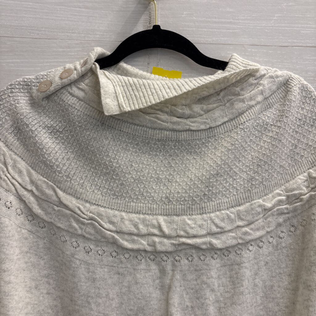 Moth Grey Knit Slouchy High Neck Sweater Top Medium/ Large