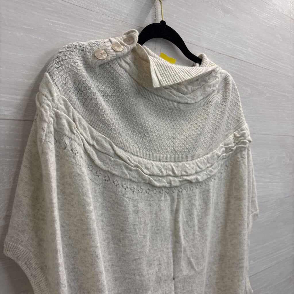 Moth Grey Knit Slouchy High Neck Sweater Top Medium/ Large