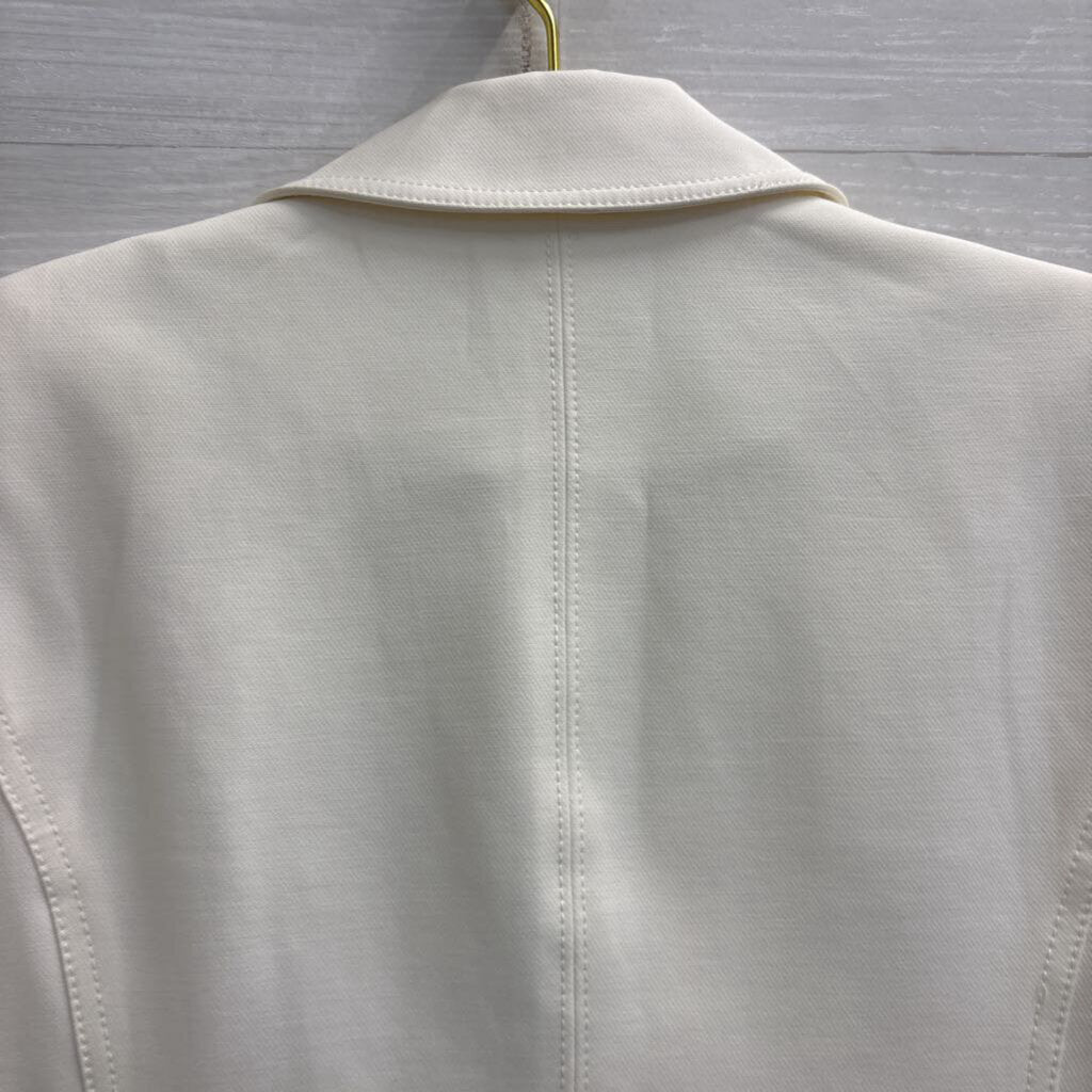 White House Black Market White Double Breasted Blazer Jacket 8