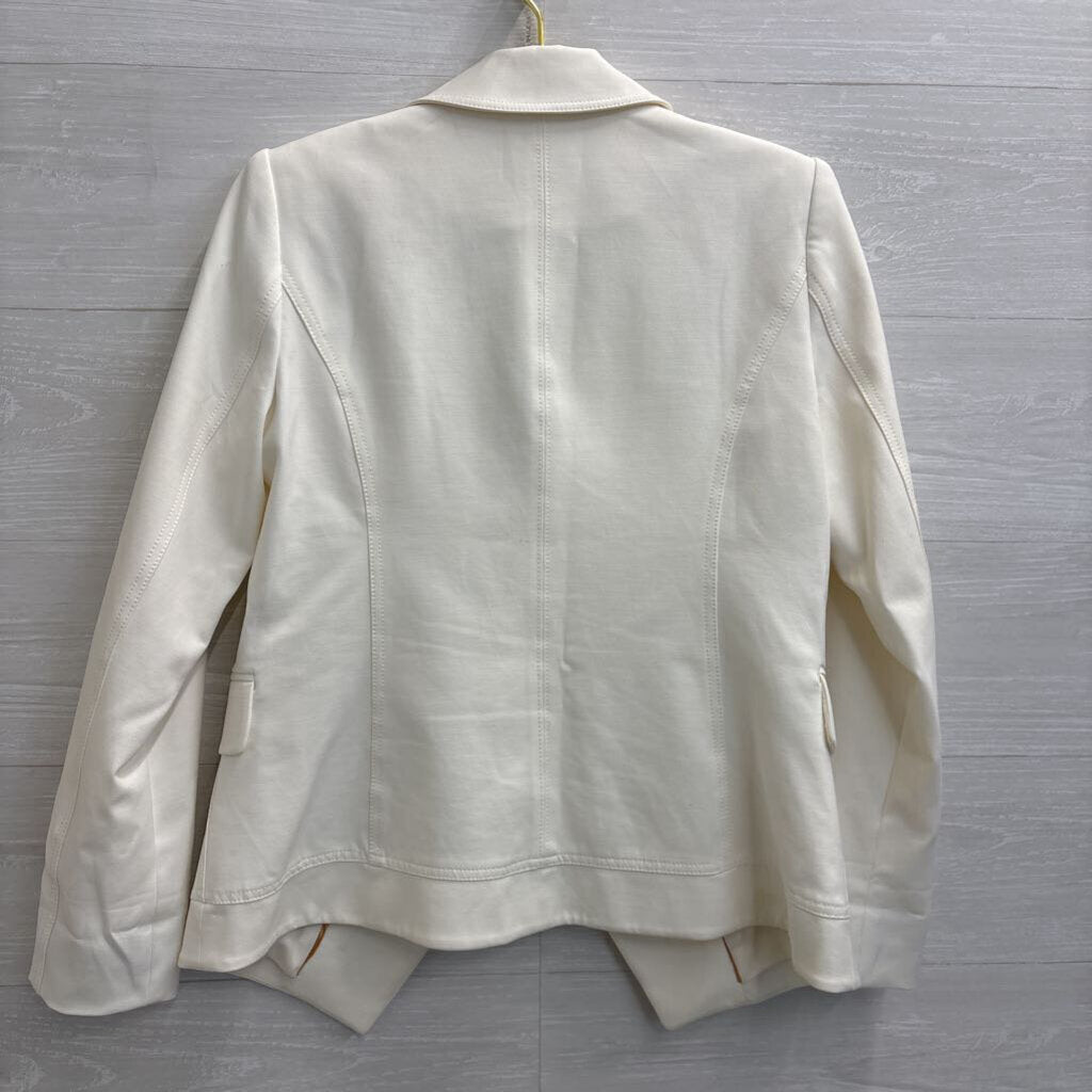 White House Black Market White Double Breasted Blazer Jacket 8