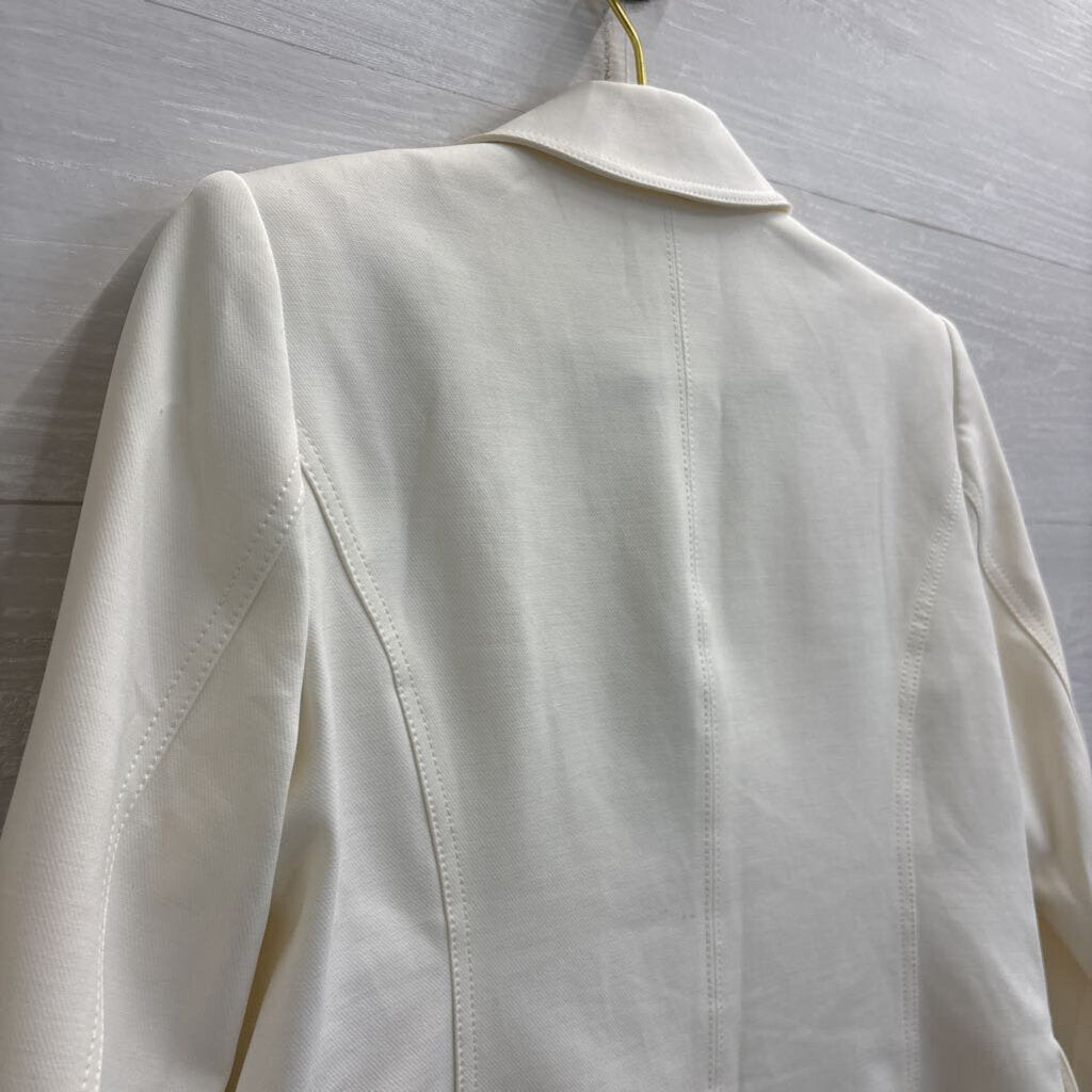 White House Black Market White Double Breasted Blazer Jacket 8