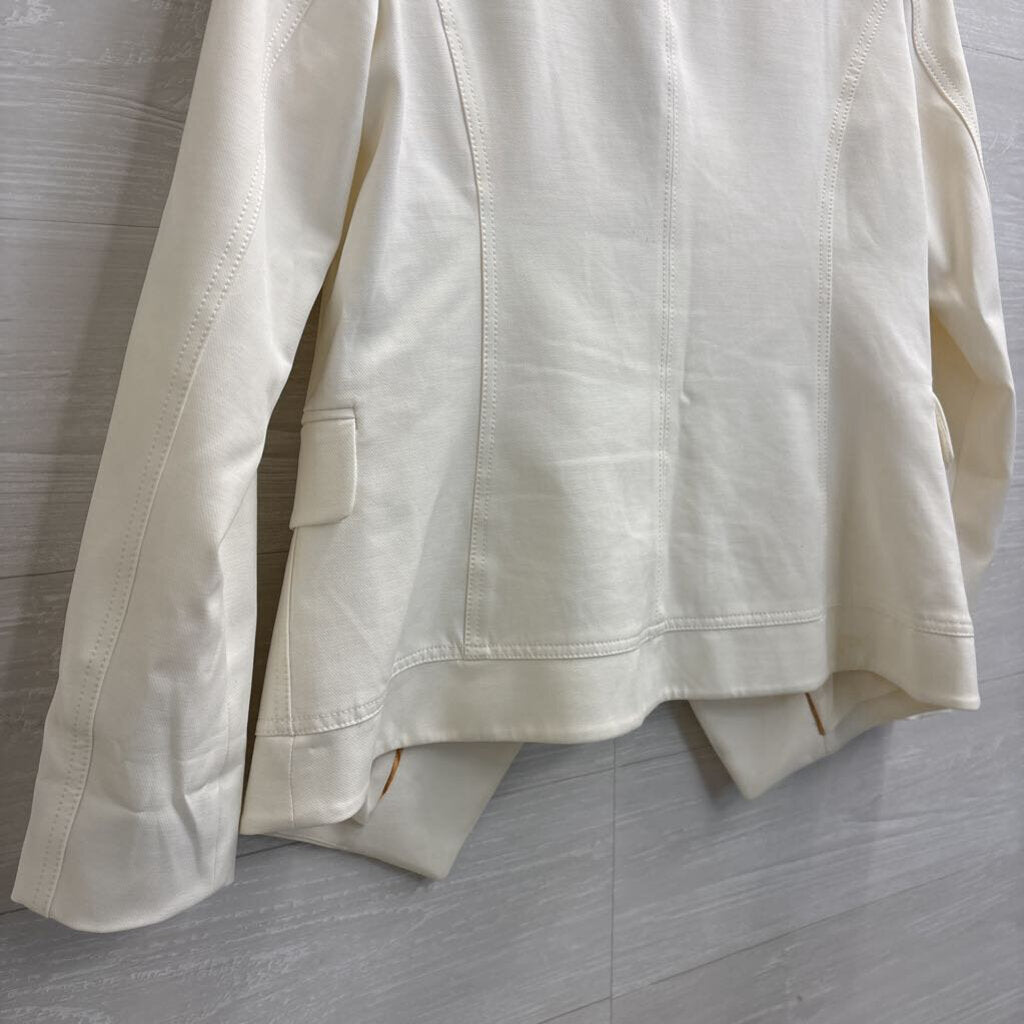 White House Black Market White Double Breasted Blazer Jacket 8