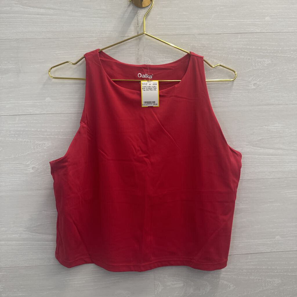 Oalka Pink Cropped Tank Top XXL