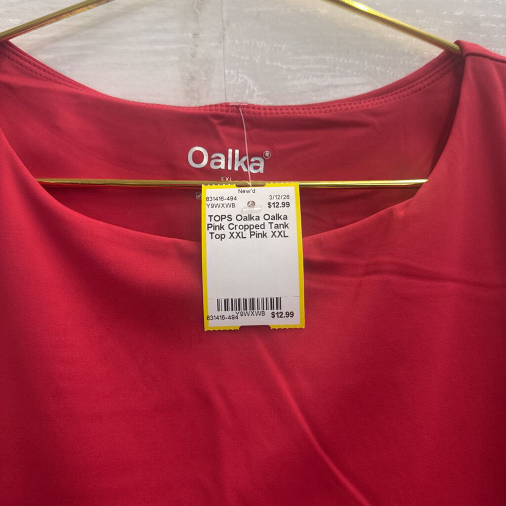 Oalka Pink Cropped Tank Top XXL