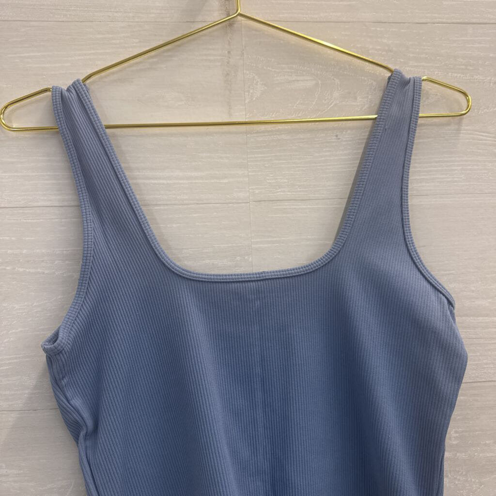 Abercrombie and Fitch Blue Hook Eye Front Cropped Tank Top Medium