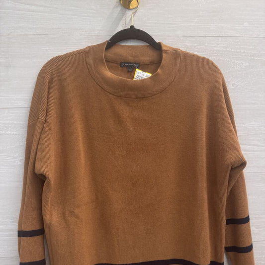 Adrianna Papell Brown/ Black Stripe Detail Sweater Top Small