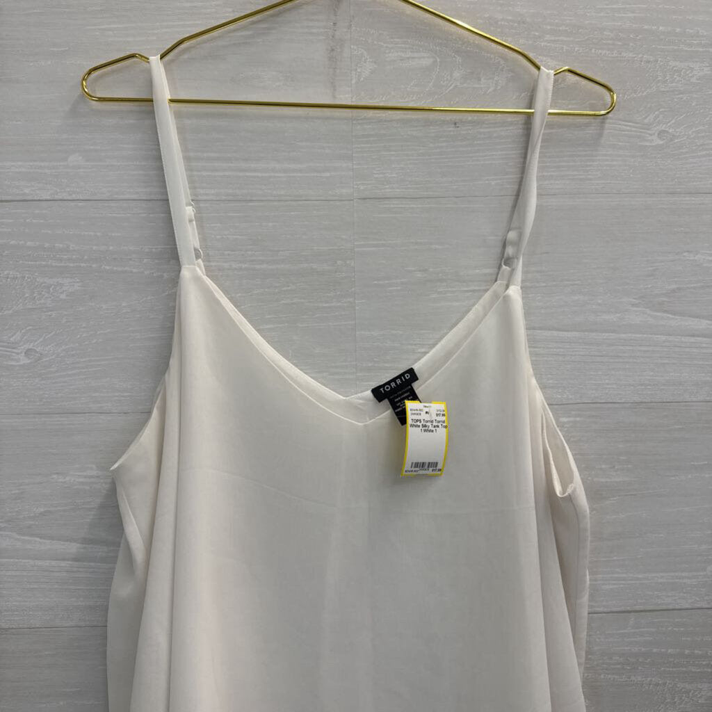 Torrid White Silky Tank Top 1