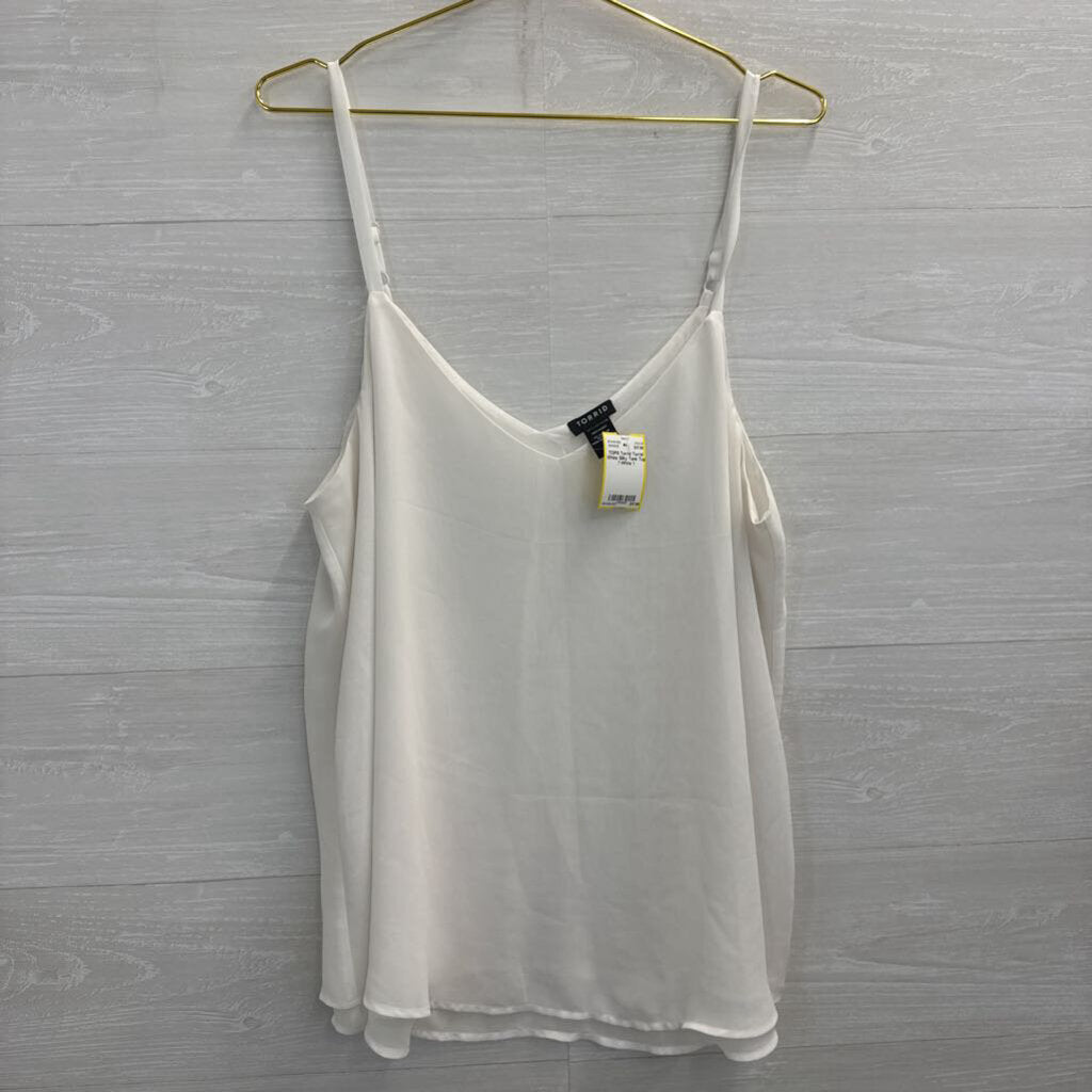 Torrid White Silky Tank Top 1