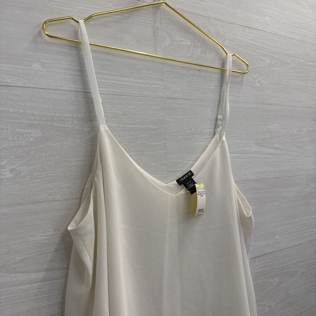 Torrid White Silky Tank Top 1