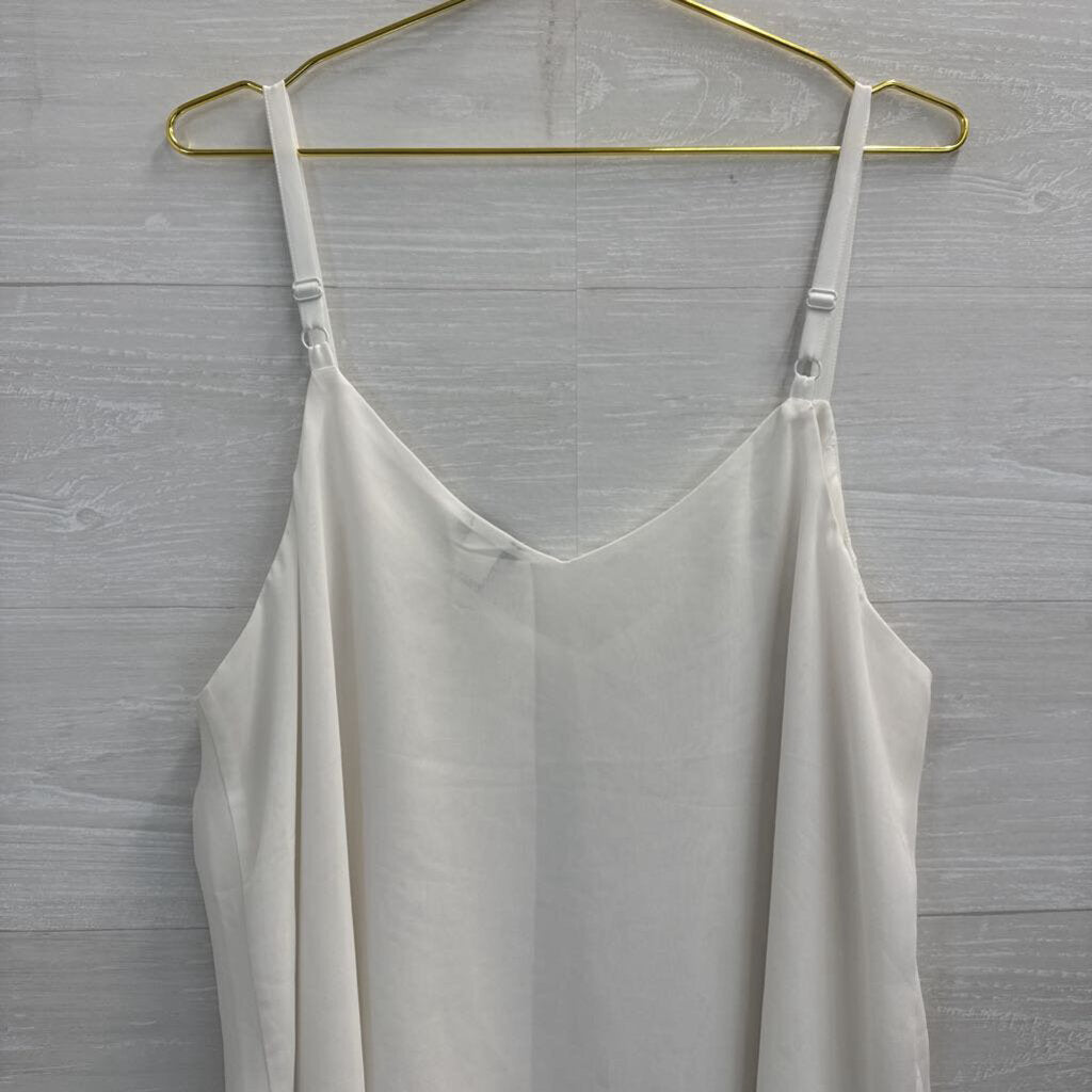 Torrid White Silky Tank Top 1