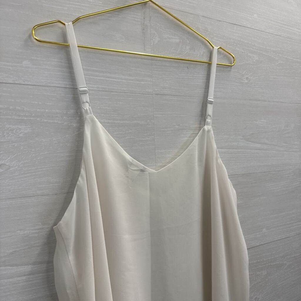 Torrid White Silky Tank Top 1
