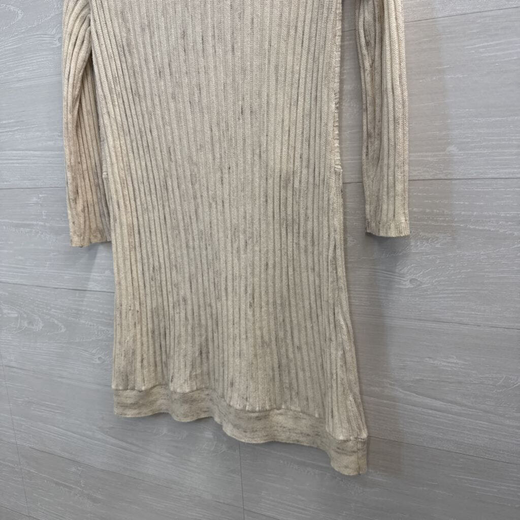 Moth Beige Knit Long Sleeve Tunic Top Small