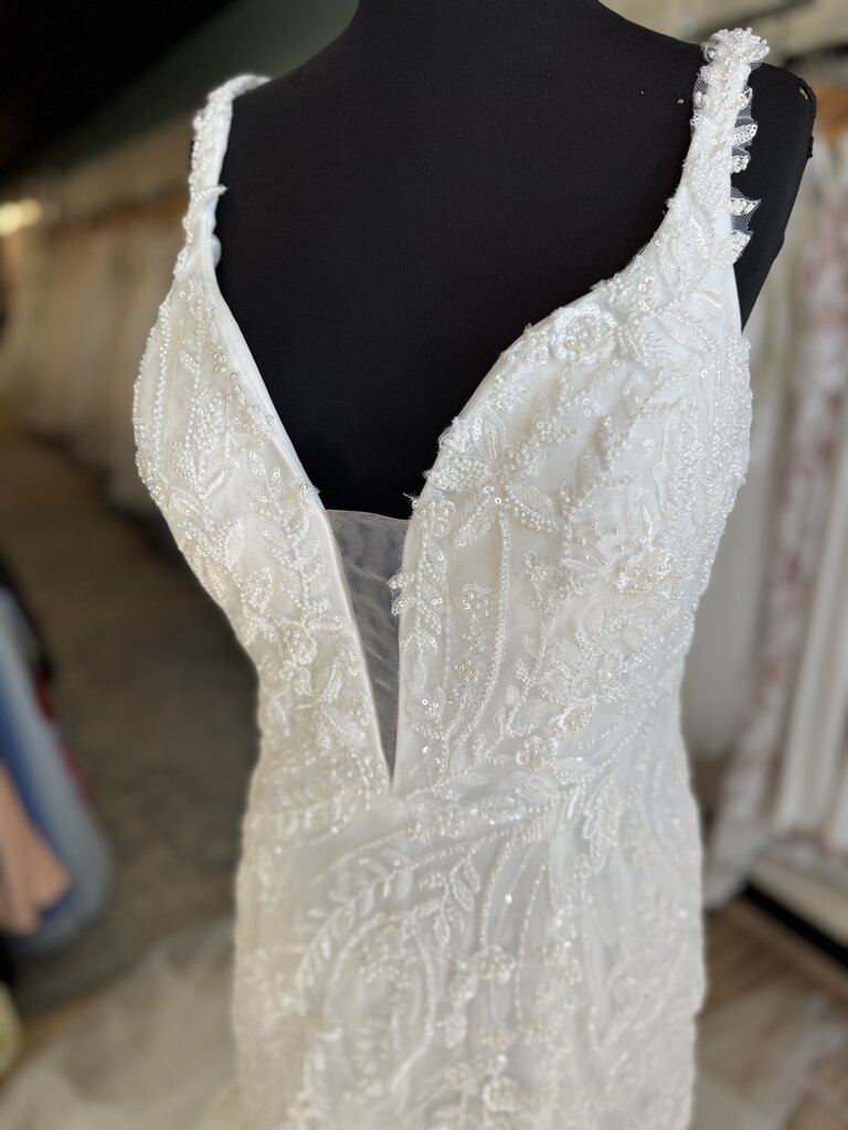 Christina Wu Fully Beaded Fit and Flare Wedding Dress 14
