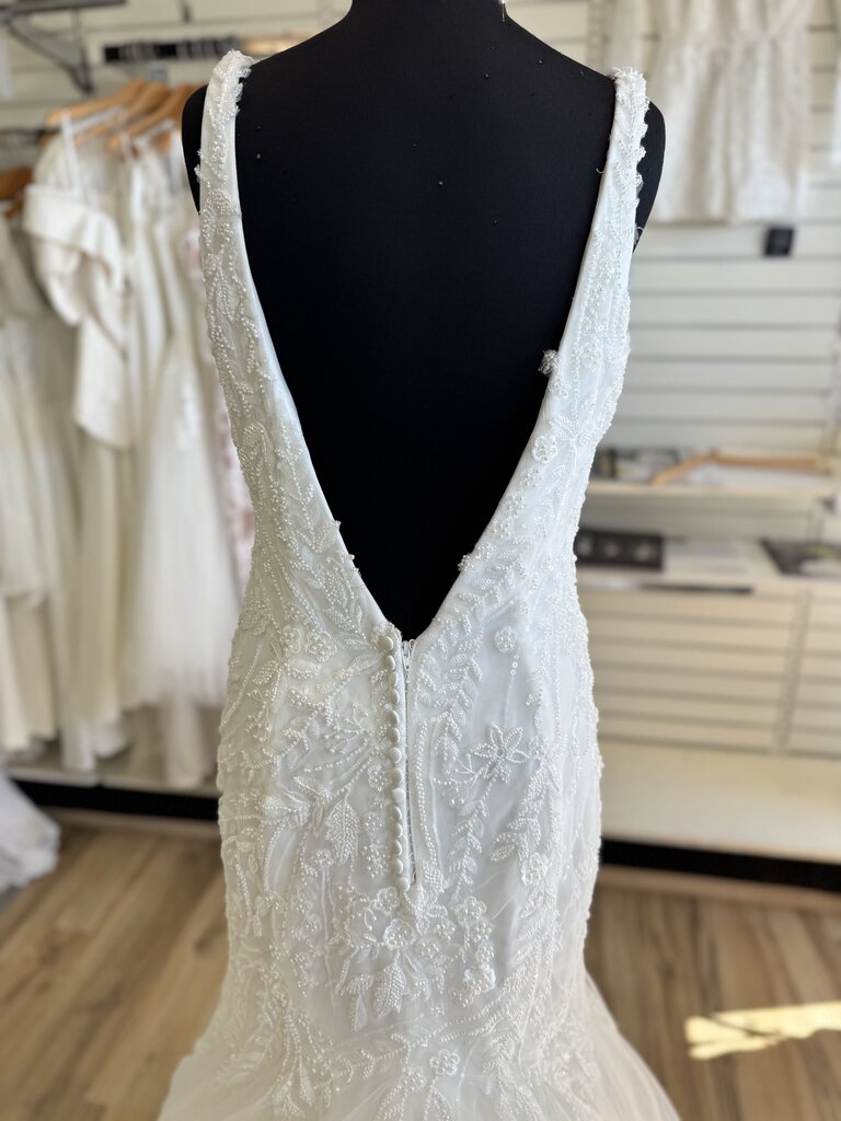 Christina Wu Fully Beaded Fit and Flare Wedding Dress 14