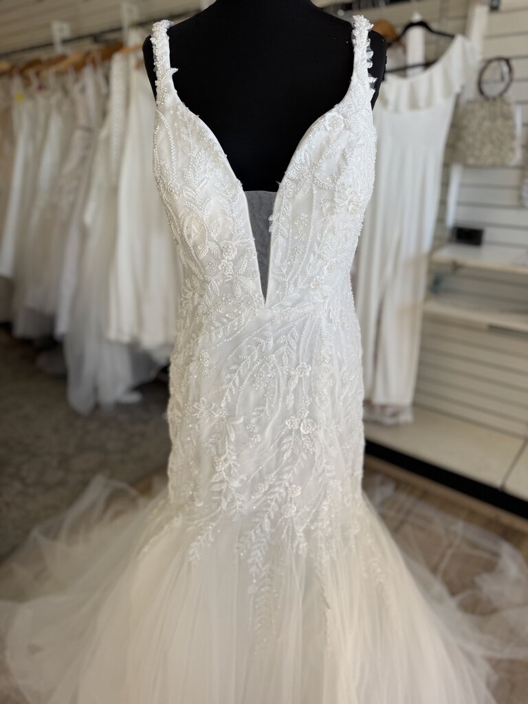 Christina Wu Fully Beaded Fit and Flare Wedding Dress 14