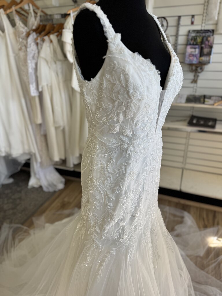 Christina Wu Fully Beaded Fit and Flare Wedding Dress 14