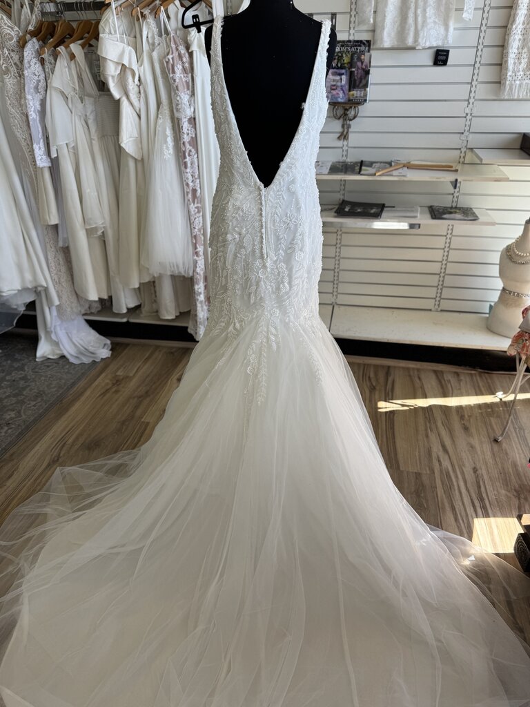 Christina Wu Fully Beaded Fit and Flare Wedding Dress 14