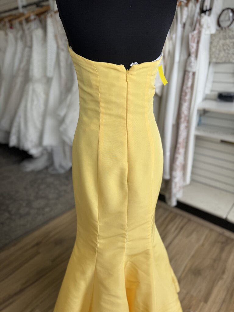 Sherri Hill Strapless Satin Formal Dress 6