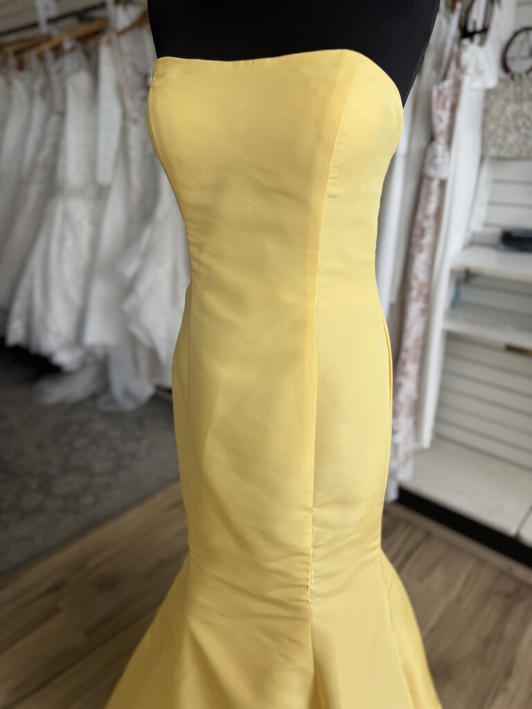 Sherri Hill Strapless Satin Formal Dress 6