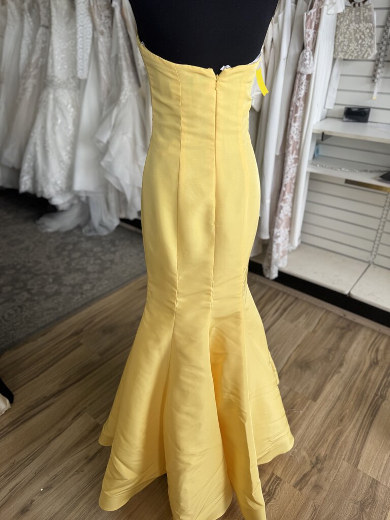 Sherri Hill Strapless Satin Formal Dress 6