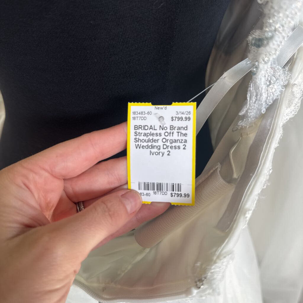 Strapless Off The Shoulder Organza Wedding Dress 2