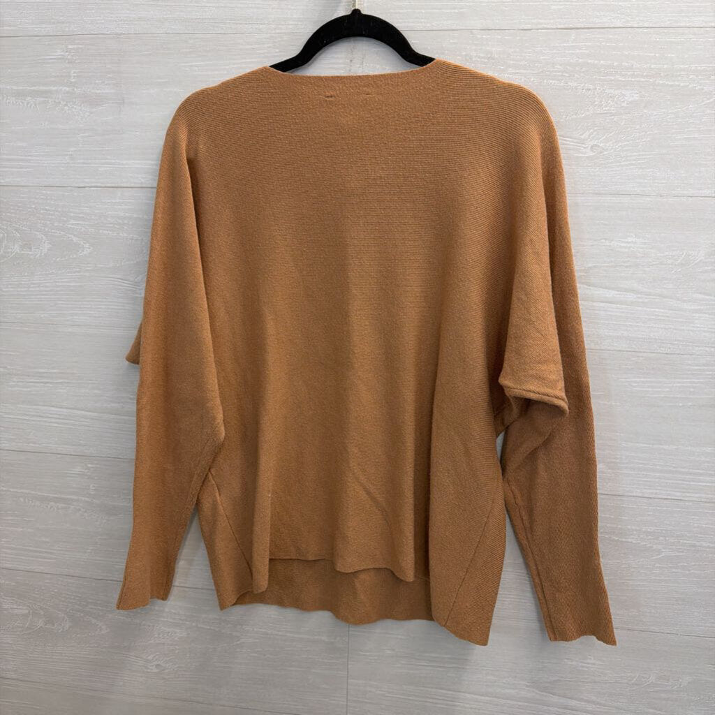 Vila Milano Brown/ Silver Studded Star Knit Long Sleeve Top Large