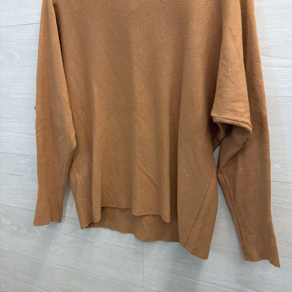 Vila Milano Brown/ Silver Studded Star Knit Long Sleeve Top Large