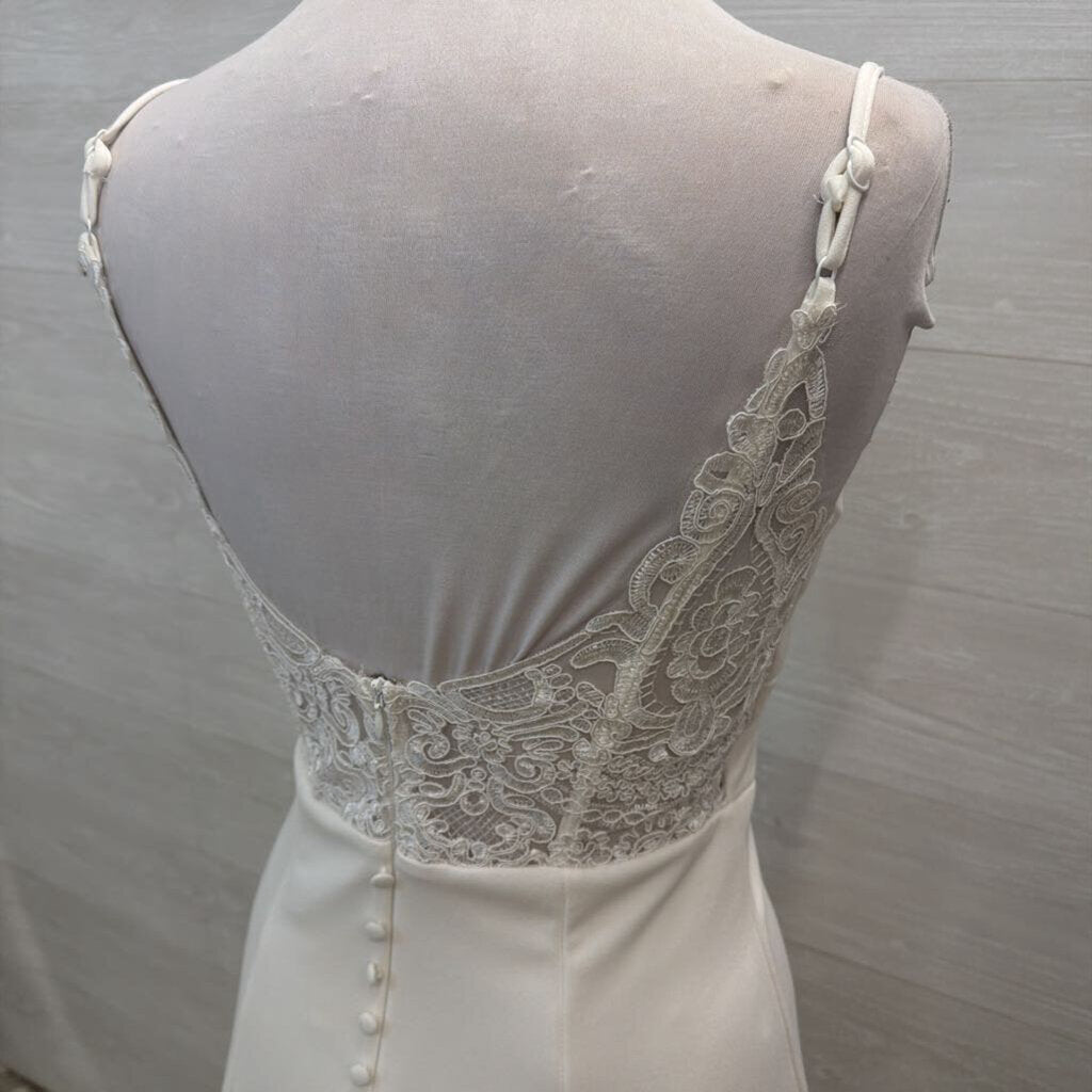 Lulus Ivory Mini Lace Back Dress Medium