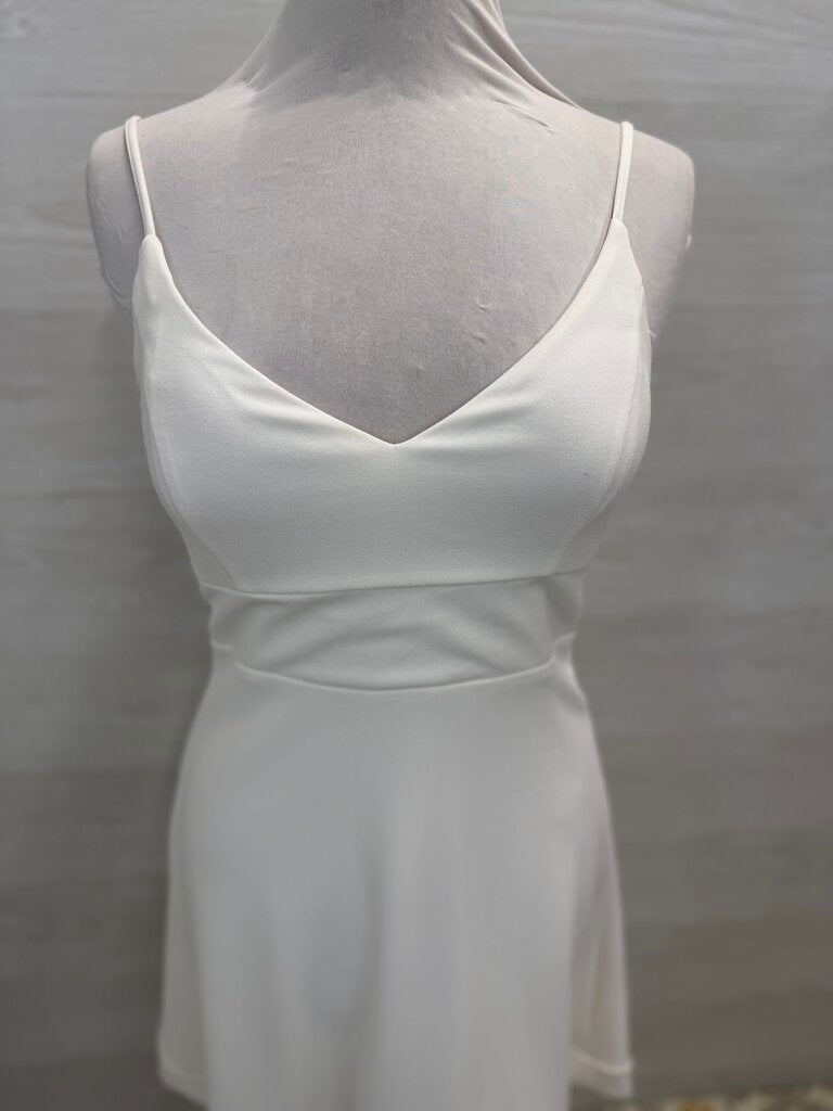 Lulus Ivory Mini Lace Back Dress Medium