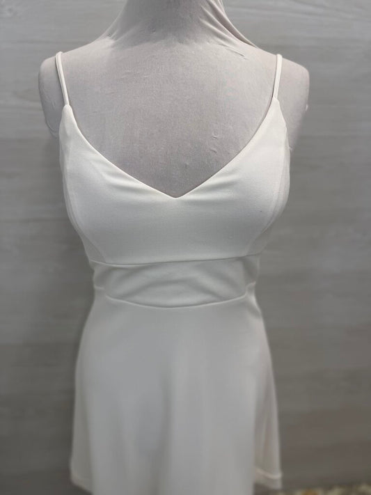 Lulus Ivory Mini Lace Back Dress Medium