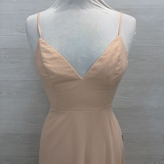 Lulus Blush Pink Lace Back Maxi Medium