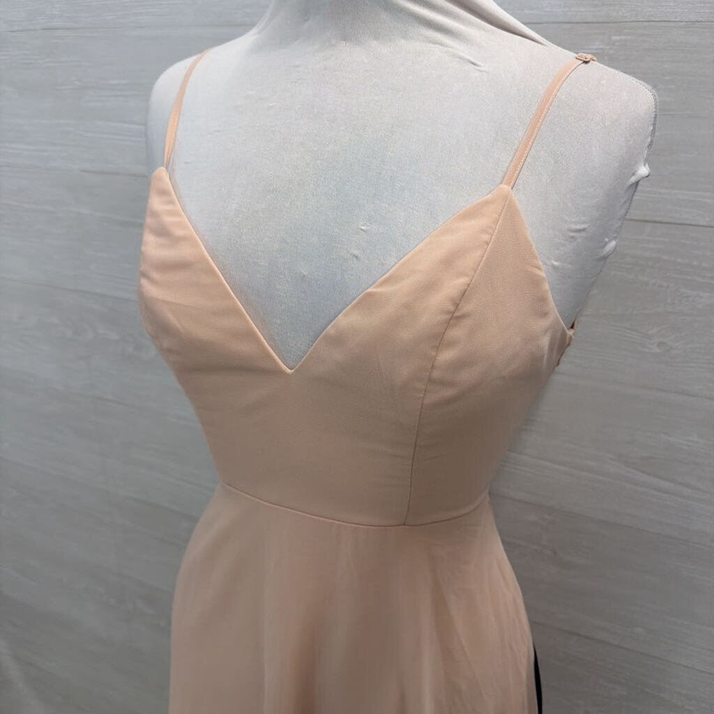 Lulus Blush Pink Lace Back Maxi Medium