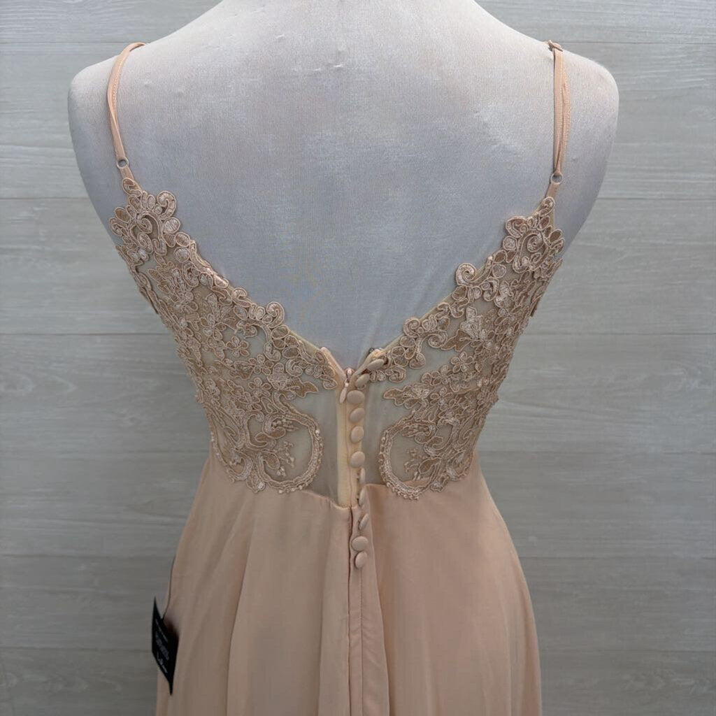 Lulus Blush Pink Lace Back Maxi Medium