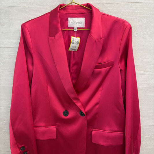 Lucy Paris Hot Pink Satin Blazer Medium