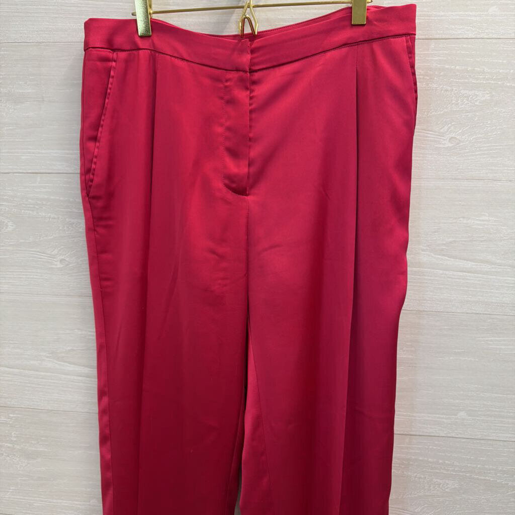 Lucy Paris Hot Pink Satin Pants Large