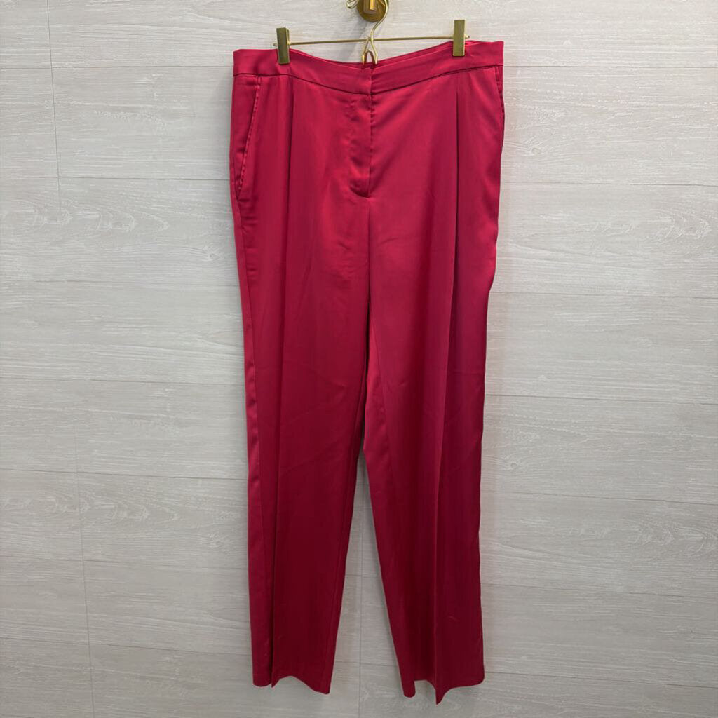 Lucy Paris Hot Pink Satin Pants Large