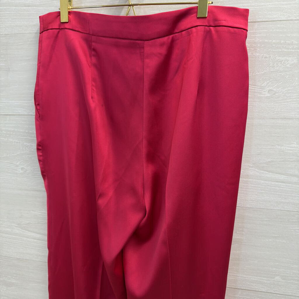 Lucy Paris Hot Pink Satin Pants Large