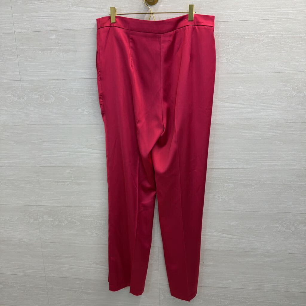 Lucy Paris Hot Pink Satin Pants Large
