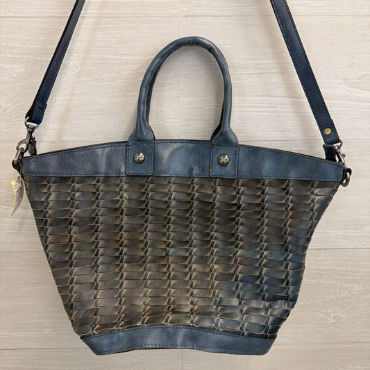 Patricia Nash Large Blue Woven Leather Tote