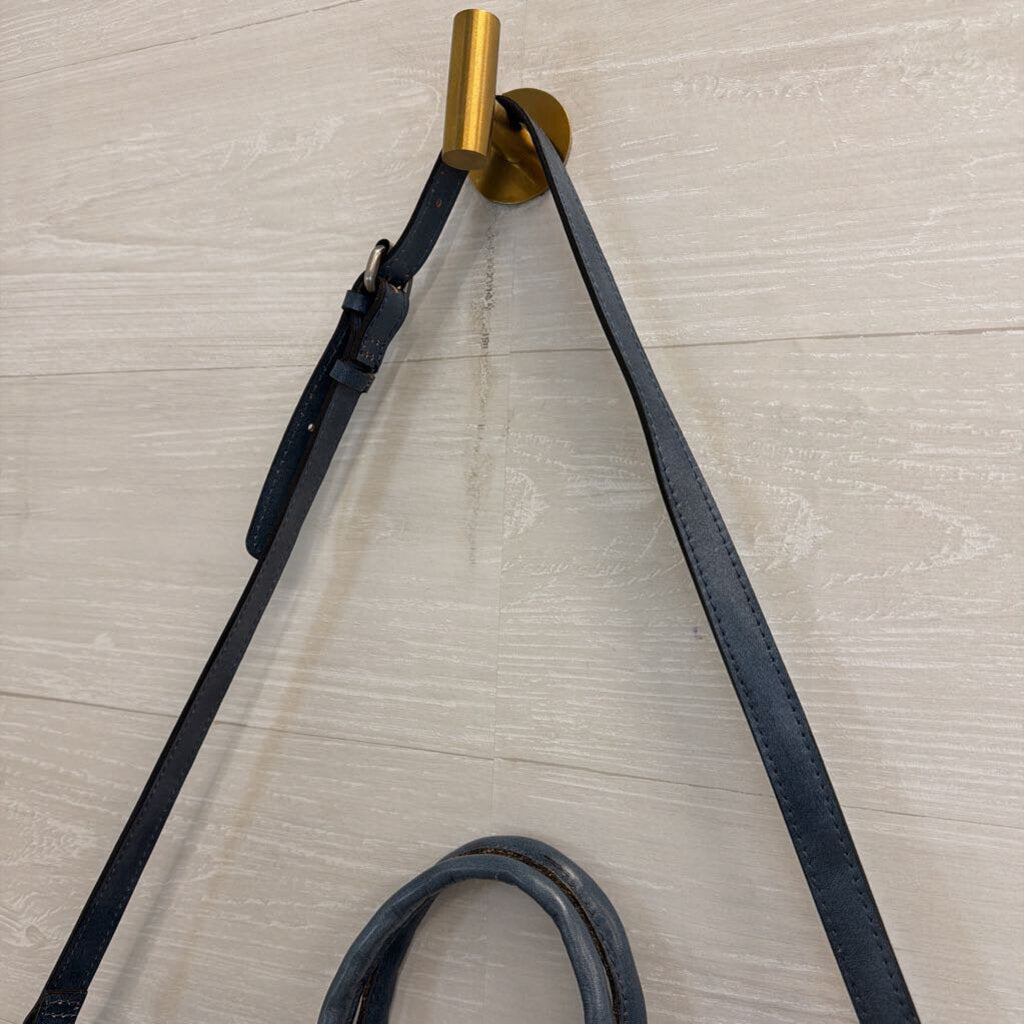 Patricia Nash Large Blue Woven Leather Tote