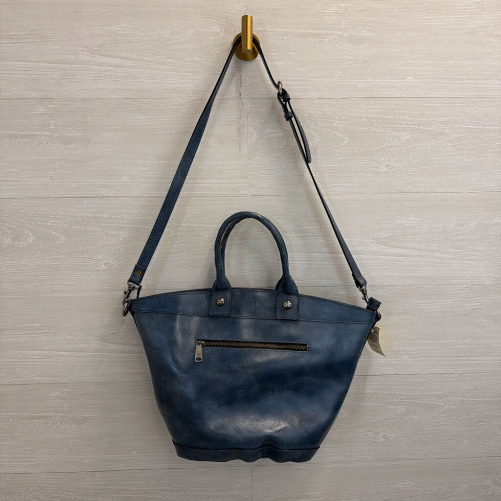 Patricia Nash Large Blue Woven Leather Tote