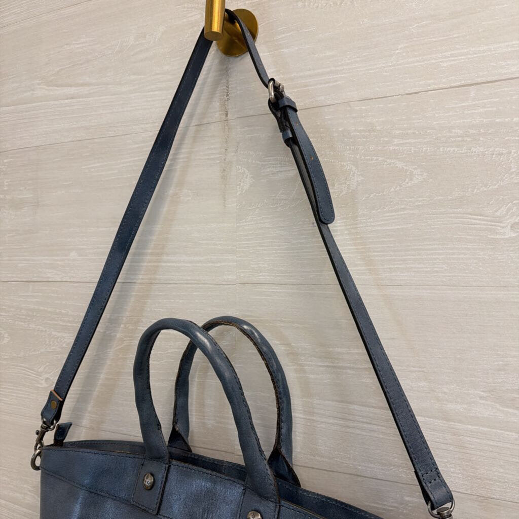 Patricia Nash Large Blue Woven Leather Tote