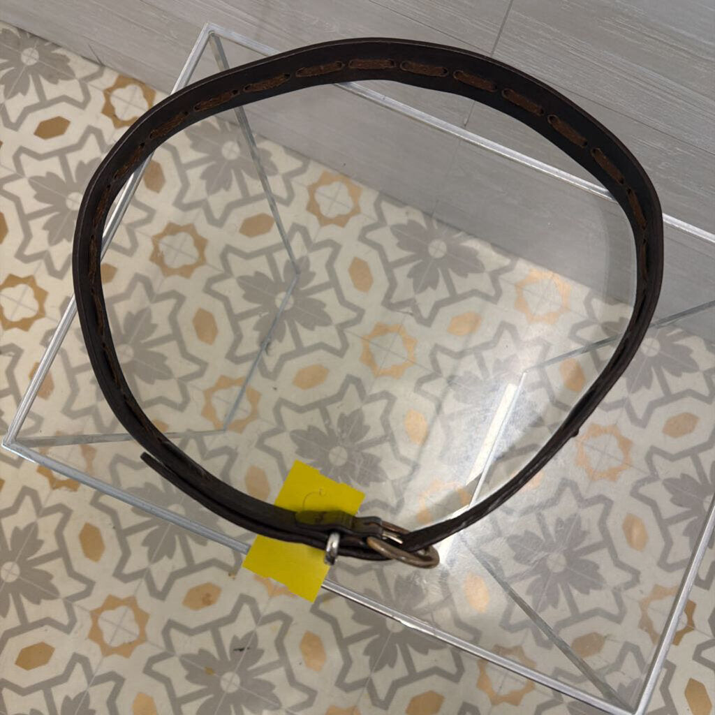 Brown Leather with Silver Hardware Small