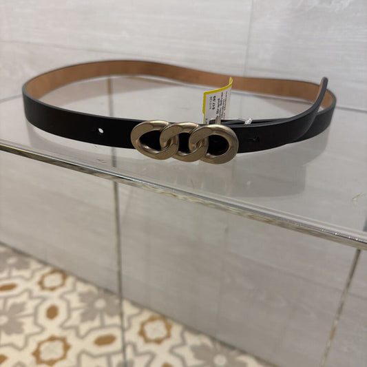 Black belt with Silver Buckle Medium