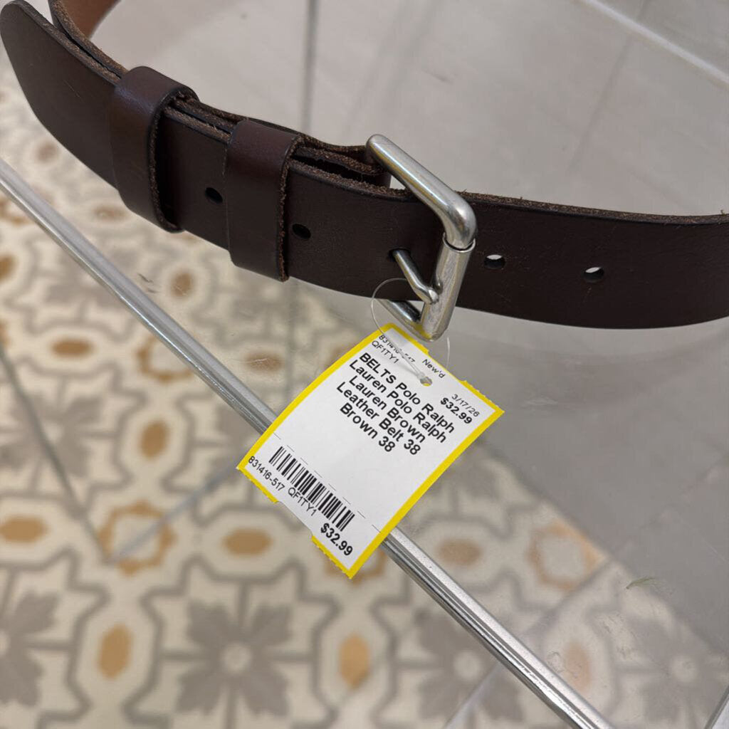 Polo Ralph Lauren Brown Leather Belt 38